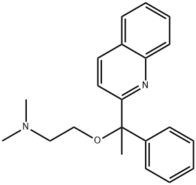 N,N-디메틸-2-(1-페닐-1-퀴놀린-2-일-에톡시)에탄아민 구조식 이미지