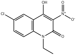 6-chloro-1-ethyl-4-hydroxy-3-nitro-1H-quinolin-2-one Structure