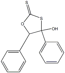 4,5-Diphenyl-4-hydroxy-1,3-oxathiolane-2-thione Structure