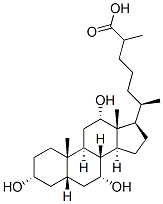 (3a,5b,7a,12a)-3,7,12-trihydroxy-Cholestan-26-oic acid Structure