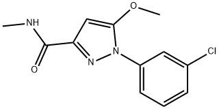 1-(3-chlorophenyl)-5-methoxy-3-(N-methylcarbamoyl)pyrazole Structure