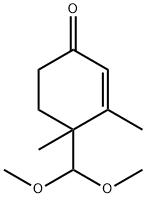 4-(디메톡시메틸)-3,4-디메틸-2-시클로헥센-1-온 구조식 이미지