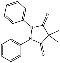 4,4-디메틸-1,2-디페닐-3,5-피라졸리딘디온 구조식 이미지