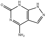4-AMINO-6-HYDROXYPYRAZOLO[3,4-D]PYRIMIDINE 구조식 이미지