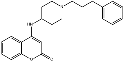 4-[[1-(3-phenylpropyl)-4-piperidyl]amino]-2-benzopyrone 구조식 이미지