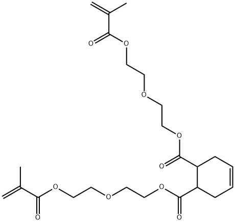 bis[2-[2-[(2-methyl-1-oxoallyl)oxy]ethoxy]ethyl] cyclohex-4-ene-1,2-dicarboxylate 구조식 이미지