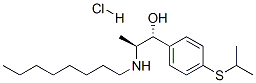 (R*,S*)-4-[isopropylthio]-alpha-[1-(octylamino)ethyl]benzyl alcohol hydrochloride Structure