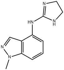 1H-Indazol-4-amine, N-(4,5-dihydro-1H-imidazol-2-yl)-5-methyl- 구조식 이미지