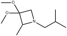 Azetidine, 3,3-dimethoxy-2-methyl-1-(2-methylpropyl)- (9CI) Structure