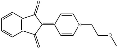 2-[1-(2-Methoxyethyl)pyridin-4(1H)-ylidene]-1,3-indanedione 구조식 이미지