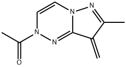 2-Acetyl-2,8-dihydro-7-methyl-8-methylenepyrazolo[5,1-c][1,2,4]triazine Structure