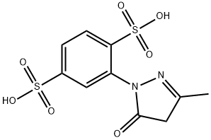 2-(4,5-dihydro-3-methyl-5-oxo-1H-pyrazol-1-yl)benzene-1,4-disulphonic acid Structure