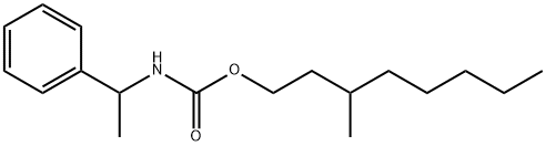 (1-페닐에틸)카르밤산3-메틸옥틸에스테르 구조식 이미지