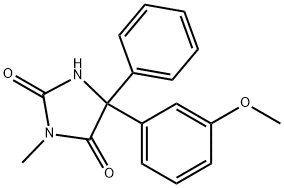 5-(3-Methoxyphenyl)-3-methyl-5-phenyl-2,4-imidazolidinedione Structure