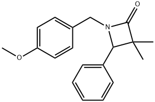 1-[(4-Methoxyphenyl)methyl]-3,3-dimethyl-4-phenylazetidin-2-one 구조식 이미지