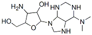 3-Amino-5-[6-(dimethylamino)octahydro-9H-purin-9-yl]tetrahydro-4-hydroxy-2-furanmethanol 구조식 이미지