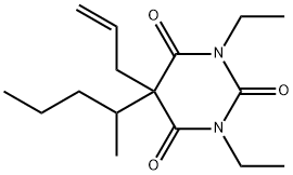 1,3-Diethyl-5-(1-methylbutyl)-5-(2-propenyl)-2,4,6(1H,3H,5H)-pyrimidinetrione 구조식 이미지