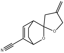 4,5-Dihydro-4-methylenespiro[furan-2(3H),3'-[2]oxabicyclo[2.2.2]oct[5]ene]-6'-carbonitrile Structure