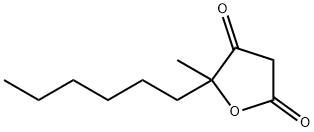 2,4(3H,5H)-Furandione, 5-hexyl-5-methyl- 구조식 이미지