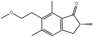 (R)-2,3-Dihydro-6-(2-methoxyethyl)-2,5,7-trimethyl-1H-inden-1-one 구조식 이미지