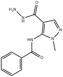 1H-Pyrazole-4-carboxylicacid,5-(benzoylamino)-1-methyl-,hydrazide(9CI) 구조식 이미지