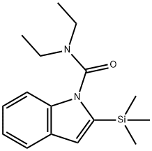N,N-디에틸-2-(트리메틸실릴)인돌-1-카르복스아미드 구조식 이미지