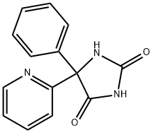 5-페닐-5-피리딘-2-일-이미다졸리딘-2,4-디온 구조식 이미지