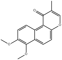 7,8-Dimethoxy-2-methyl-1H-naphtho[2,1-b]pyran-1-one 구조식 이미지