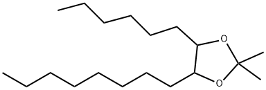 4-Hexyl-2,2-dimethyl-5-octyl-1,3-dioxolane Structure