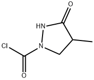 1-Pyrazolidinecarbonyl chloride, 4-methyl-3-oxo- (9CI) Structure