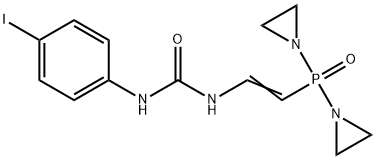 1-[2-[Bis(1-aziridinyl)phosphinyl]vinyl]-3-(p-iodophenyl)urea Structure