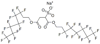 나트륨1,4-비스(3,3,4,4,5,5,6,6,7,7,8,8,8-트리데카플루오로옥틸)술포나토숙시네이트 구조식 이미지