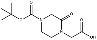 4-CARBOXYMETHYL-3-OXO-PIPERAZINE-1-CARBOXYLIC ACID TERT-BUTYL ESTER 구조식 이미지