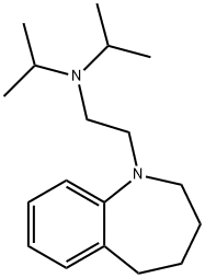 2,3,4,5-Tetrahydro-1-[2-(diisopropylamino)ethyl]-1H-1-benzazepine 구조식 이미지