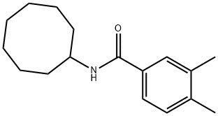 Benzamide, N-cyclooctyl-3,4-dimethyl- (9CI) Structure