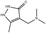 3H-Pyrazol-3-one,  4-[(dimethylamino)methyl]-1,2-dihydro-5-methyl- Structure