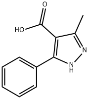 3-METHYL-5-PHENYL-1H-PYRAZOLE-4-CARBOXYLIC ACID 구조식 이미지