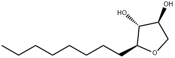 3,4-푸란디올,테트라히드로-2-옥틸-,(2S,3R,4S)-(9CI) 구조식 이미지