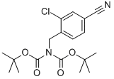 4-(DI-T-BOC-AMINOMETHYL)-3-CHLOROBENZONITRILE Structure