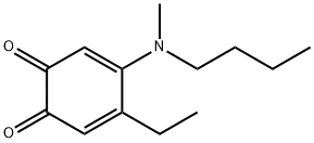3,5-Cyclohexadiene-1,2-dione, 4-(butylmethylamino)-5-ethyl- (9CI) 구조식 이미지