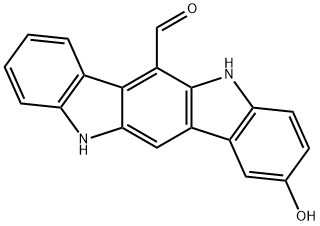 5,11-Dihydro-2-hydroxyindolo[3,2-b]carbazole-6-carboxaldehyde Structure