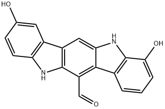 5,11-Dihydro-2,10-dihydroxyindolo[3,2-b]carbazole-6-carboxaldehyde Structure