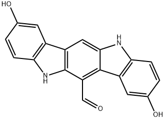 5,11-Dihydro-2,8-dihydroxyindolo[3,2-b]carbazole-6-carboxaldehyde Structure