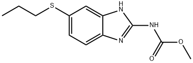 [5-(프로필시오)-1H-벤지마이다졸-2-일]카르바믹산 메틸 에스테르; 알벤다졸 구조식 이미지