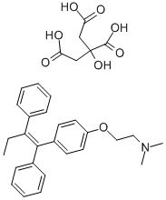 Tamoxifen citrate 구조식 이미지