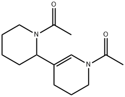 1-Acetyl-5-(1-acetyl-2-piperidinyl)-1,2,3,4-tetrahydropyridine Structure