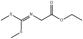 N-[BIS(METHYLTHIO)METHYLENE]글리신에틸에스테르 구조식 이미지