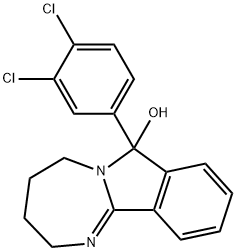 2,3,4,5-Tetrahydro-7-(3,4-dichlorophenyl)-7H-[1,3]diazepino[2,1-a]isoindol-7-ol 구조식 이미지