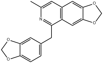 7-메틸-5-피페로닐-1,3-디옥솔로[4,5-g]이소퀴놀린 구조식 이미지