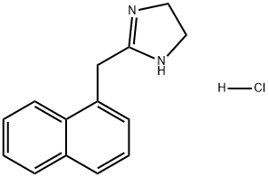 1H-이미다졸, 4,5-다이하이드로-2-(1-나프탈레닐메틸)-,모노하이드로클로라이드 구조식 이미지